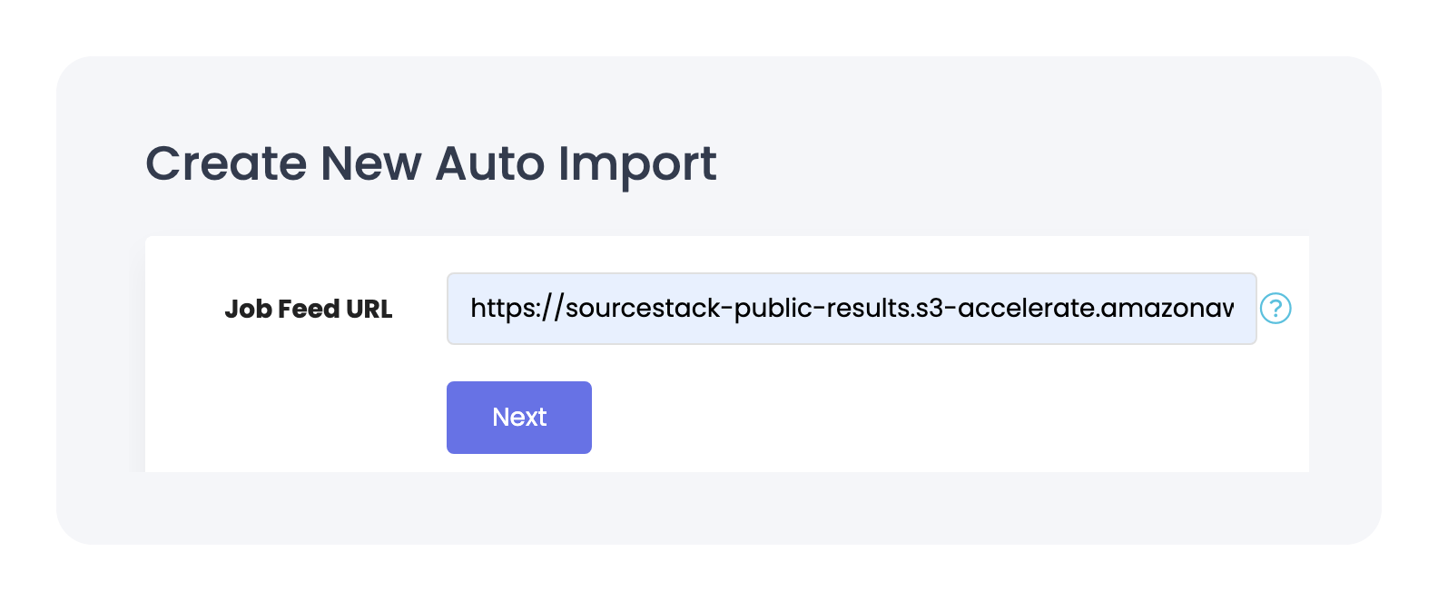 An overview of Smartjobboard's Job Auto Import confirmation, where a user must paste the previously-generated XML link